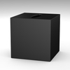 Black Tissue Box Holder with Magnetic Bottom