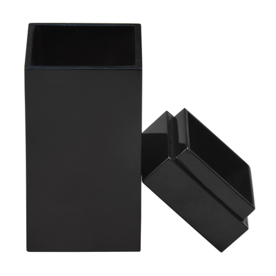 Wood Black Shampoo Storage Box With Lid Holds Body Wash, Shampoo, Lotion, Conditioner, Hand Towels, Hair Accessories, Body Spray