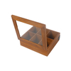 Premium Pine Tea Box Organizer Lacquered with Wood Tea Chest Acrylic Window