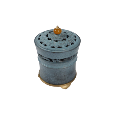  Incense Burner Holder Brass Lacquered Vintage Incense Burner