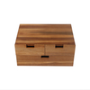 Pine desk organizer with 4 sliding drawer Lacquered Wooden Storage Box