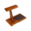 Rubber Wood Wooden Cell Phone Stand Desktop Lacquered Mobile Phone 2 Tier holder