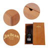 wooden Bottle Display slide in with Single Wine bottel logo by golden printing ,A Gift for Wedding or Any Occasion