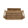 Wood Decorative Serving Tray With Handle Lacquered Coffee Table Tray Wooden Tray