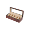 Watch Box Case Organizer Display for Men Women, 5 Slot Wood Box with Glass Top, Watch Box Display Case Organizer