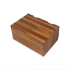 Pine desk organizer with 4 sliding drawer Lacquered Wooden Storage Box