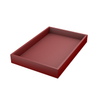 Red Wooden Serving Platter Rectangle Wooden Serving Tray Breakfast Tray