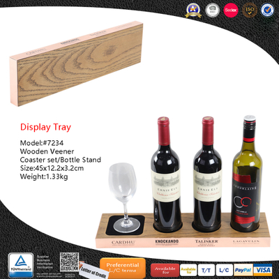 Organic Wooden wine box /coaster Holder Tray - Organizer fSuitable for hotel Countertop, Storage, Smart Looking, Safe Great for Serving wine box/c