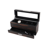 Lifomenz Co 5 Watch Box Organizer Mens Watch Case Large Watch Storage Box Wood 5 Watch Display Case with drawer