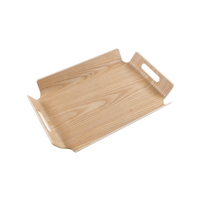 Wood Decorative Serving Tray With Handle Lacquered Coffee Table Tray Wooden Trays