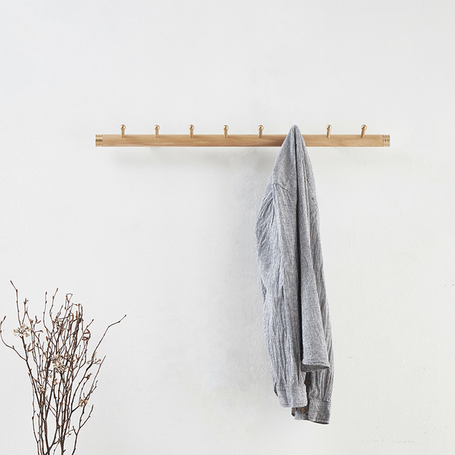 Wood Coat Rack Modern Wall Mounted Hat And Towel Hanger Wooden Hooks Robe Racks with Pegs for Bedroom Bathroom And Entryway Durable, Easy Assembly, Classic Design