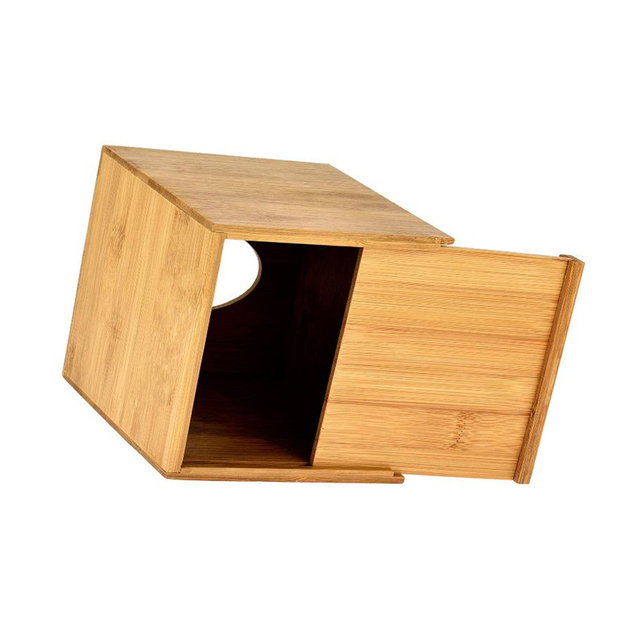 Alpine Industries Wooden Bamboo Square Tissue Box Cover